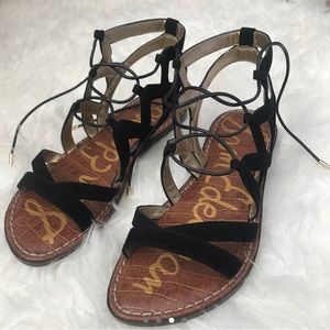 Sam Edelman black leather gladiator sandal